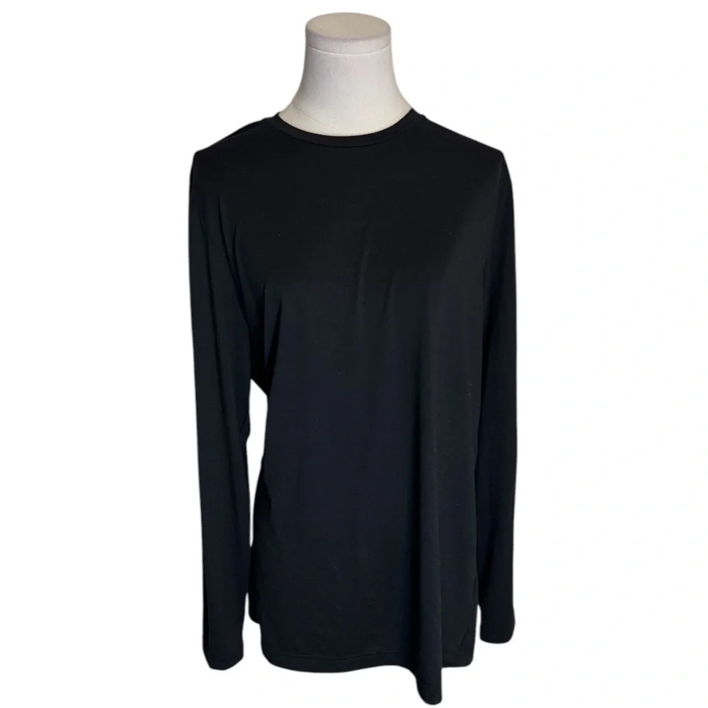 TRAVIS MATHEW‎ Black Long Sleeve Top Shirt Crew Lightweight Size M Golf Casual